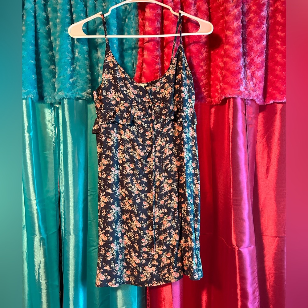 garage navy floral sundress